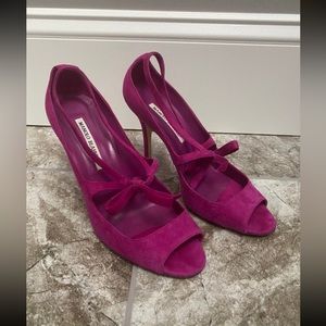 Manolo Blahnik suede pumps pink 39.5